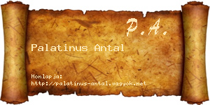 Palatinus Antal névjegykártya