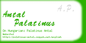 antal palatinus business card